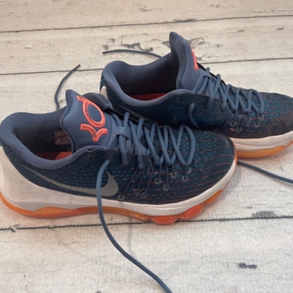 KD Nike Shoes Women’s Size 8 Kevin Durant Basketball VIII Ocean Fog Used - Picture 9 of 11